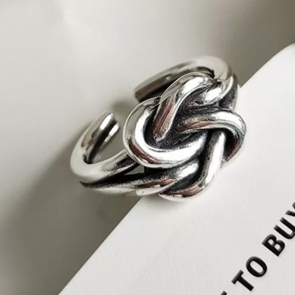 ⚡️Insta knotted lines sterling silver open ring - Picture 5 of 5